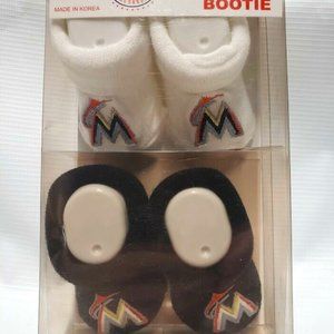 Florida Marlins 3-6 months baseball booties NEW